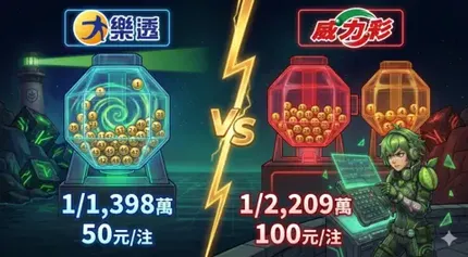 100元買威力彩還是大樂透？1注 vs 2注機率＋獎金完整拆解